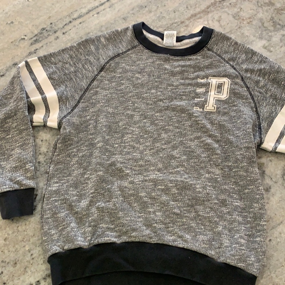 Victoria’s Secrest PINK black/gray sweatshirt size XS